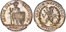 Appenzell. Canton 4 Franken 1816 MS68+ NGC, Bern mint, KM12, Dav-368, HMZ-2-28b. Mintage: 1,850. A masterful example of the type, which for all practi...