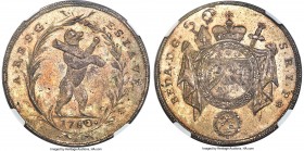 Saint Gallen - Abbey. Beda Angehrn Taler 1780-B MS65 NGC, KM34, Dav-1779, HMZ-2-867e. Lettered edge. Very rare in this gem state, and the only example...