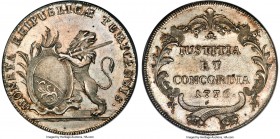 Zurich. Canton Taler 1776 MS65+ NGC, KM163, Dav-1794. Dressed in a delicate silver patina and expressing devices struck to commendable relief, resulti...