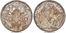 Confederation "Schwyz Shooting Festival" 5 Francs 1867 MS66 PCGS, KM-XS9, Dav-383, Richter-1070. Mintage: 8,000. Exceedingly brilliant and fully struc...