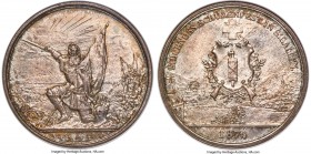 Confederation "St. Gallen Shooting Festival" 5 Francs 1874 MS66 NGC, KM-XS12. Mintage: 15,000. A richly toned piece possessing a prominent satiny fini...