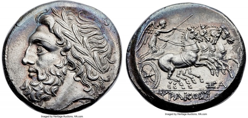 SICILY. Syracuse. Fifth Republic (Democracy) (214-212 BC). AR 16-litrai (26mm, 1...
