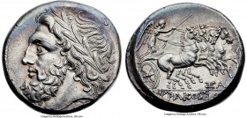 SICILY. Syracuse. Fifth Republic (Democracy) (214-212 BC). AR 16-litrai (26mm, 13.44 gm, 2h). NGC Choice AU S 5/5 - 4/5, Fine Style. Laureate head of ...