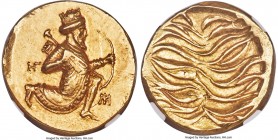 BABYLONIA. Alexandrine Empire. Ca. 328-311 BC. AV double-daric (19mm, 16.68 gm, 12h). NGC Choice AU S 5/5 - 4/5, Fine Style. Time of Stamenes to Seleu...