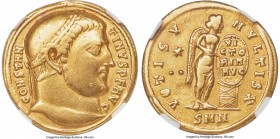 Constantine I the Great (AD 307-337). AV aureus (19mm, 5.11 gm, 6h). NGC Choice Fine 5/5 - 2/5. Nicomedia, AD 313. CONSTAN-TINVS P F AVG, laureate hea...