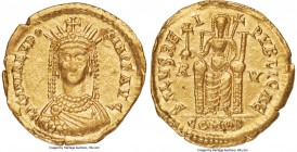 Licinia Eudoxia, Western Roman Empire (AD 439-ca. 490). AV solidus (22mm, 4.28 gm, 10h). NGC Choice VF 5/5 - 4/5. Commemorative issue, Ravenna, ca. AD...