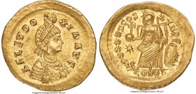 Licinia Eudoxia, Western Roman Empire (AD 439-ca. 490). AV solidus (21mm, 4.49 gm, 5h). NGC Choice AU 5/5 - 3/5, marks. Constantinople, AD 441-450. AE...