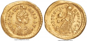 Aelia Pulcheria, Eastern Roman Empire (AD 414-453). AV solidus (21mm, 4.45 gm, 5h). NGC Choice XF 5/5 - 4/5, marks. Constantinople, AD 441-450. AEL PV...