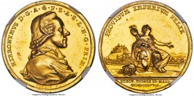 Salzburg. Hieronymous gold "Election as Archbishop" Medal of 12 Ducats 1772-Dated MS62 NGC, HZ-3179, Zöttl-3120, BR-4414. 37mm. 41.59gm. By Martin Kra...