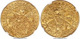 Saxony. Johann Georg I gold 2 Ducat 1630 MS65 NGC, Dresden mint, KM421, Fr-2701, Merseburger-1058, Whiting-112. 6.93gm. Struck on the centennial of th...