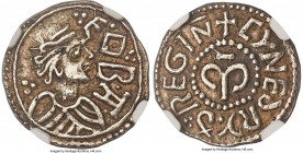 Kings of Mercia. Cynethryth (Wife of Offa, 757-796) Penny ND (c. 784-785) XF45 NGC, Canterbury mint, Eoba as moneyer, Light coinage, Portrait type, S-...