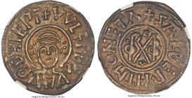 Archbishops of Canterbury. Wulfred (805-832) Penny ND (c. 815-823) MS62 NGC, Canterbury mint, Saeberht as moneyer, Group III, S-889, N-240/1 (VR), MEC...