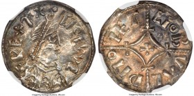 Kings of Mercia. Ceolwulf II (874-c. 879) Penny ND (c. 875-880) MS62 NGC, London mint, Liofvald as moneyer, Cross-and-Lozenge type, S-944, N-429 (ER),...