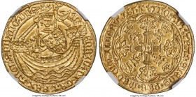 Henry VI (1st Reign, 1422-1461) gold Noble ND (1422-1430) MS62+ NGC, Tower mint, Lis mm, Annulet issue, S-1799, N-1414, cf. Schneider-274-290 (differe...