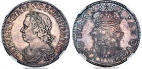 Oliver Cromwell Crown 1658/7 MS61 NGC, KM393.2, S-3226, ESC-240 (prev. ESC-10). A bold crown displaying sharp design features and easily apparent unde...