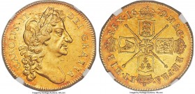 Charles II gold 2 Guineas 1679 MS61 NGC, KM443.1, Fr-284, S-3335, Schneider-Unl. Second bust. Elite for the type, with an incredible strike having pro...