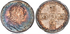 William III Crown 1695 MS66 NGC, KM486, S-3470, ESC-991 (prev. ESC-87). OCTAVO edge. An utterly fantastic grade for what is well-known to be a very co...