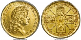 George I gold "Prince Elector" Guinea 1714 MS61 PCGS, KM538, S-3628, Schneider-544. Dubbed the 'Prince Elector' type for its inclusion of PR. EL. at t...