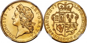 George II gold Proof 1/2 Guinea 1728 PR66 Cameo NGC, KM565.1, S-3681, W&R-75 (R4). Plain edge. By John Croker. An extravagant rarity in this entirely ...