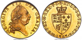 George III gold Proof 1/2 Guinea 1787 PR64 NGC, KM608, S-3735, W&R-130 (R). Plain edge. By Lewis Pingo. A specimen that stands very near to the peak o...