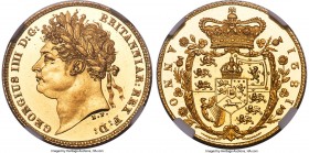 George IV gold Proof 1/2 Sovereign 1821 PR65 Ultra Cameo NGC, KM681, S-3802, W&R-244 (R3). Reeded edge. By Benedetto Pistrucci. A truly captivating of...