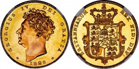 George IV gold Proof 1/2 Sovereign 1826 PR66 Ultra Cameo NGC, KM700, S-3804, W&R-249 (R2). By William Wyon after Chantrey, reverse by Jean-Baptiste Me...