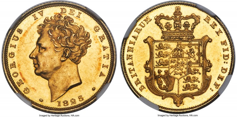 George IV gold Proof Sovereign 1825 PR62 Cameo NGC, KM696, S-3801, W&R-236 (R5)....