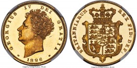 George IV gold Proof Sovereign 1826 PR63 Ultra Cameo NGC, KM696, S-3801, W&R-237 (R2). By William Wyon after Chantrey, revese by Jean-Baptiste Merlen....