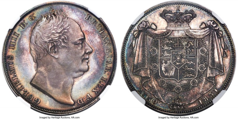 William IV Proof Crown 1831 PR64 NGC, KM715, S-3833, ESC-2462 (R2). Plain edge. ...
