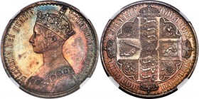 Victoria Proof "Gothic" Crown 1847 PR63 NGC, KM744, S-3883, ESC-2571. UN DECIMO edge. Simply a praiseworthy masterpiece of British coinage, seldom enc...