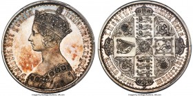 Victoria Proof "Gothic" Crown 1847 PR62 Deep Cameo PCGS, KM744, S-3883, ESC-2578 (R2). Plain edge. N over inverted N in UNITA variety. Struck in pure ...