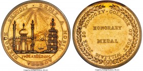 Fort William College gold Medal 1815-Dated MS61 NGC, Pudd-800.2 var. 43.5mm. 46.49gm. A wholly Mint State selection of this honorary medal fielding sc...