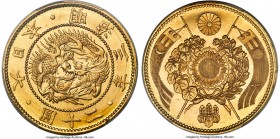 Meiji gold 20 Yen Year 3 (1870) MS63 PCGS, Osaka mint, KM-Y13, JNDA 01-1, J&V-L1. Mintage: 46,139. An iconic and instantly recognizable rarity of the ...