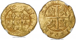 Charles II gold Cob 4 Escudos 1697/6 L-H MS64 NGC, Lima mint, KM25, Cal-92. 13.51gm. Preserved to a conditional state that is anything but the norm fo...