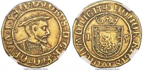 James V gold 2/3 Ducat or "Bonnet Piece" 1540 XF45 NGC, Edinburgh mint, Lis mm, Third coinage, S-5374, Fr-26, Burns-pg. 252, 1 (Fig. 755), SCBI XXXV-9...