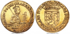 James VI (I) gold 20 Pounds 1575 XF40 NGC, Edinburgh mint, Second coinage, S-5451, Fr-37, cf. Burns-pg. 385, 1 (for 1576 date; Fig. 947), SCBI XXXV-11...