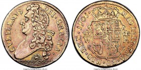 William II (III) gold Pistole (12 Pounds) 1701 XF40 NGC, Edinburgh mint, KM146, Fr-60, S-5676, Burns-pg. 521, 1 (Fig. 1078), SCBI XXXV-1731-2. 6.77gm....