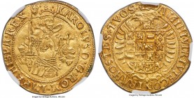 Brabant. Charles V of Spain (1506-1555) gold Carolus d'Or ND (1521-1566) MS65 NGC, Antwerp mint, Fr-56, Delm-515 (R1), Vanhoudt-220AN (R1). 5.28gm. (H...