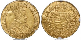 Brabant. Philip IV of Spain gold 2 Souverain d'Or 1644 MS63 NGC, Antwerp mint, Hand mm, KM74.1, Fr-105, Delm-169 (R), Vanhoudt-637AN (R1). 11.04gm. A ...
