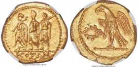 SCYTHIA. Geto-Dacians. Coson (ca. after 54 BC). AV stater (19mm, 8.54 gm, 11h). NGC MS 4/5 - 4/5. Ca. 44-42 BC. Roman consul (L. Junius Brutus) walkin...