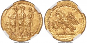 SCYTHIA. Geto-Dacians. Coson (ca. after 54 BC). AV stater (20mm, 8.38 gm, 12h). NGC MS 4/5 - 4/5, die shift. Ca. 44-42 BC. Roman consul (L. Junius Bru...