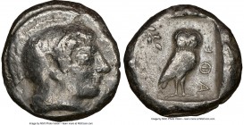 ATTICA. Athens. Ca. 510/500-480 BC. AR tetradrachm (23mm, 17.00 gm, 4h). NGC Choice Fine 5/5 - 3/5, Full Crest. Head of Athena right, wearing crested ...