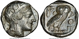 ATTICA. Athens. Ca. 440-404 BC. AR tetradrachm (23mm, 17.19 gm, 1h). NGC MS 5/5 - 4/5. Mid-mass coinage issue. Head of Athena right, wearing crested A...