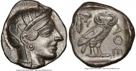 ATTICA. Athens. Ca. 440-404 BC. AR tetradrachm (24mm, 17.14 gm, 2h). NGC MS 5/5 - 4/5. Mid-mass coinage issue. Head of Athena right, wearing crested A...
