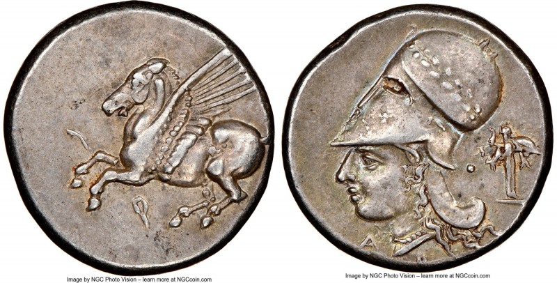 CORINTHIA. Corinth. 4th century BC. AR stater (21mm, 8.54 gm, 5h). NGC Choice XF...