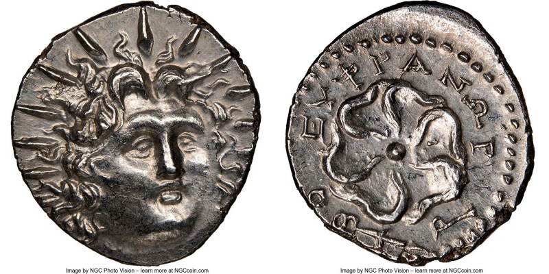 CARIAN ISLANDS. Rhodes. Ca. 84-30 BC. AR drachm (19mm, 4.13 gm, 6h). NGC MS 5/5 ...