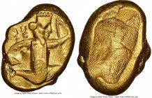 ACHAEMENID PERSIA. Artaxerxes I-Xerxes II (ca. 5th century BC). AV daric (16mm, 8.33 gm). NGC MS 4/5 - 5/5. Lydo-Milesian standard. Sardes, ca. 455-42...