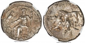 CILICIA. Tarsus. Mazaeus, as Satrap (ca. 361-334 BC). AR stater (23mm, 11.01 gm, 3h). NGC MS S 5/5 - 5/5, Fine Style. B'LTRZ (Aramaic), Ba'altars seat...
