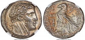 PHOENICIA. Tyre. 126/5 BC-AD 65/6. AR half-shekel (22mm, 6.98 gm, 12h). NGC Choice AU S 5/5 - 4/5. Dated Civic Year 51 (76/5 BC). Laureate head of Mel...