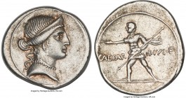 Octavian, as Sole Imperator (30-27 BC). AR denarius (20mm, 3.61 gm, 3h). NGC XF 5/5 - 2/5, brushed. Rome or Brundisium, autumn 32 BC-summer 31 BC. Hea...